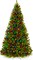 Pre Lit Artificial Spruce Christmas Tree - Easy Assembly & Foldable Base